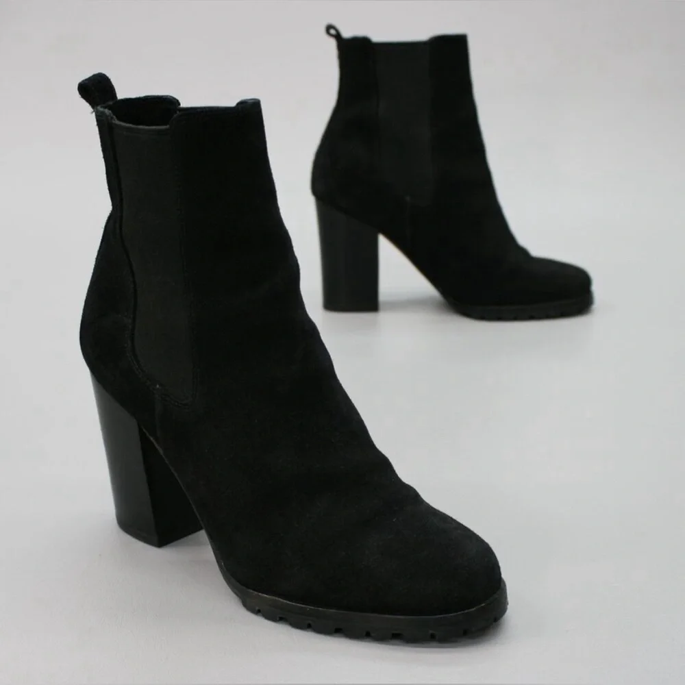 Coach Odelle Black Oiled Suede Bootie Size 9 - Picture 4 of 10